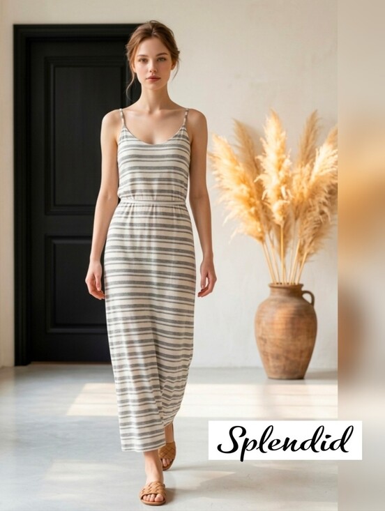 Splendid Dresses & Skirts - SPLENDID eyelet Maxi Dress. With Half Slip And Side Slit. Med
